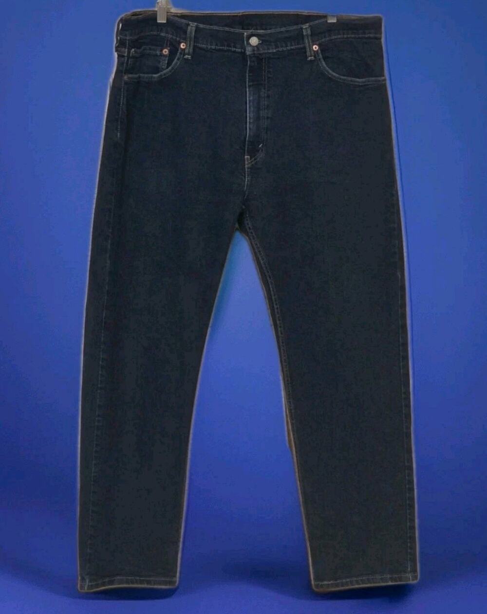 Levis 505 Jeans Men’s 40x30 DarkWash Blue Denim Regular Fit Straight Leg Stretch